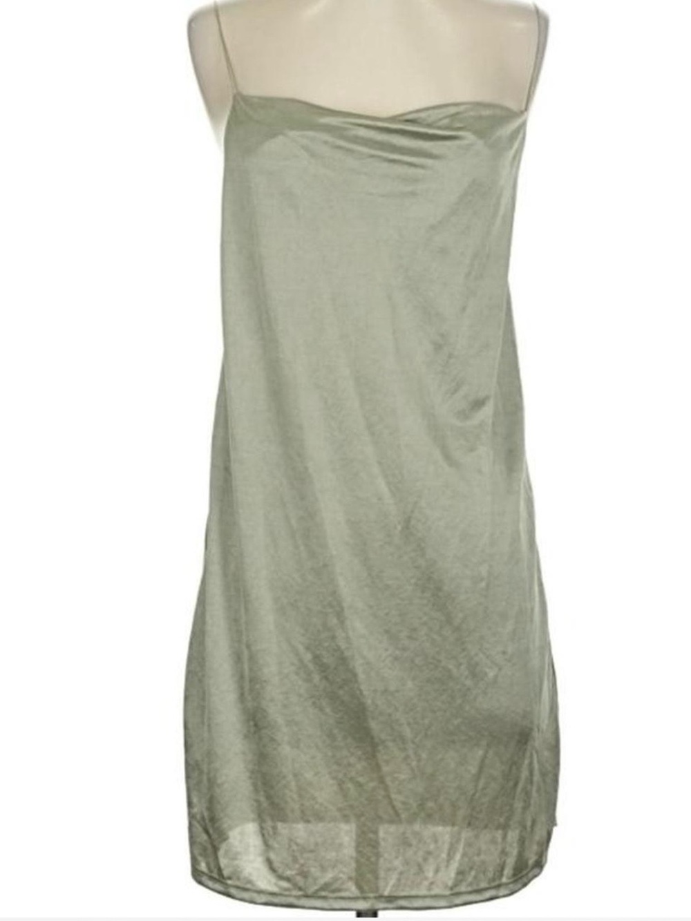 Zara sage green slip dress
